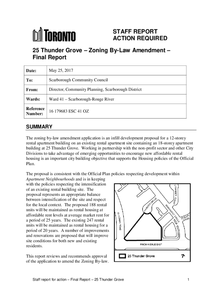 Fillable Online 25 Thunder Grove Zoning Bylaw Amendment Final