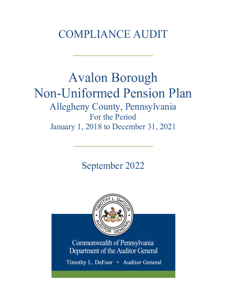 Fillable Online West Mifflin Borough Nonuniformed Pension Plan