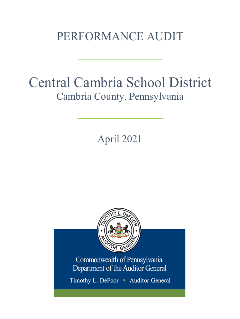Fillable Online Please see the letter... Central Cambria School