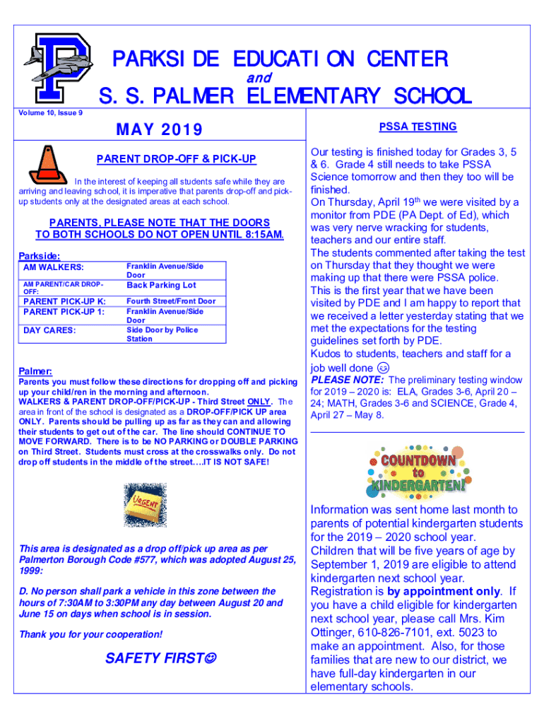 Fillable Online parkside education center Palmerton Area School