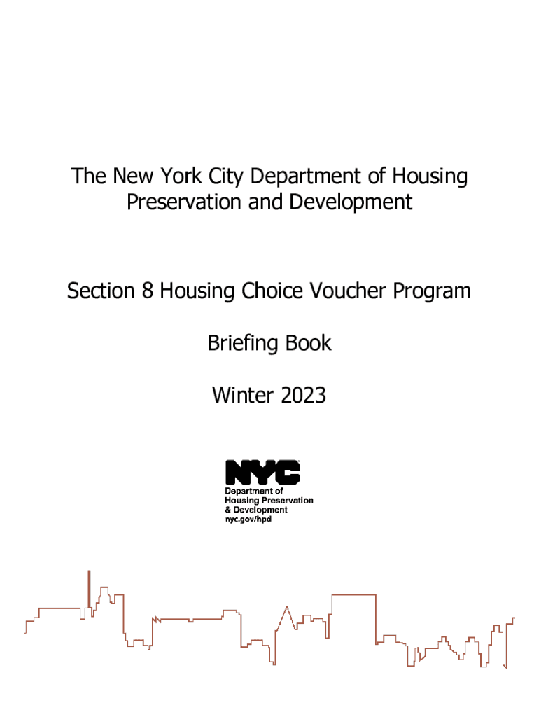 Fillable Online Section 8 Housing Choice Voucher Program Briefing Book