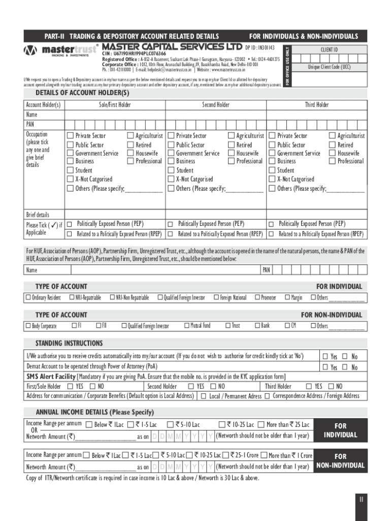 Fillable Online Exemptions for individuals for the speculation and