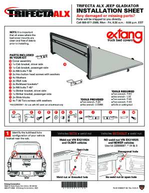 Fillable Online INSTALLATION SHEET - Jeep Gladiator - BAK Industries