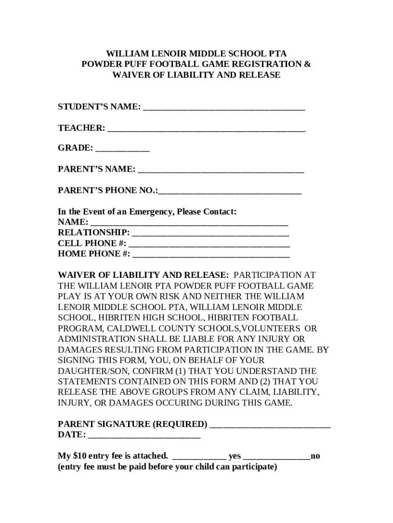MIDNIGHT MADNESS POWDER PUFF FOOTBALL GAME Doc Template pdfFiller