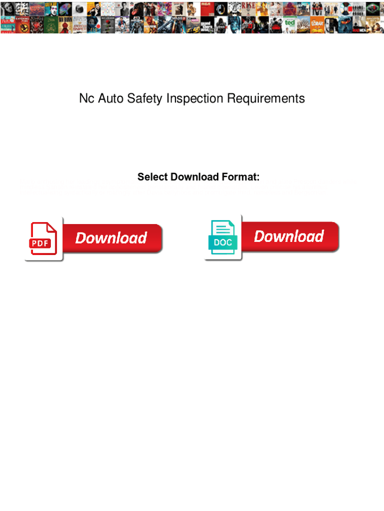 Fillable Online Nc Auto Safety Inspection Requirements. Nc Auto Safety