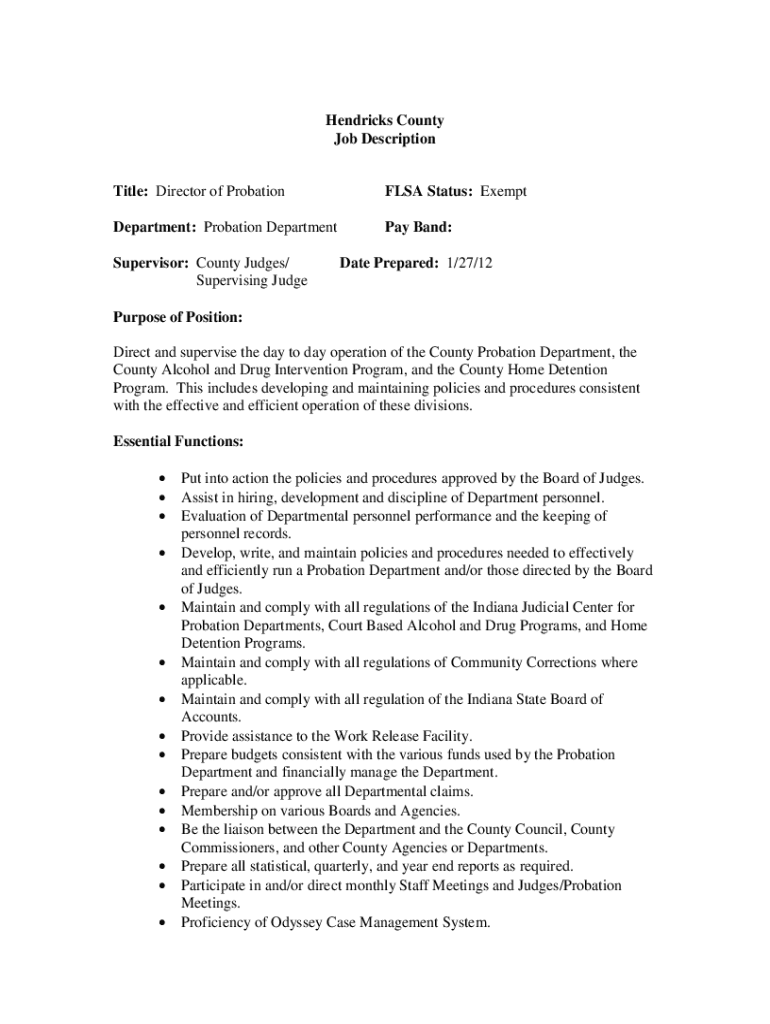 Fillable Online Hendricks County Fax Email Print pdfFiller