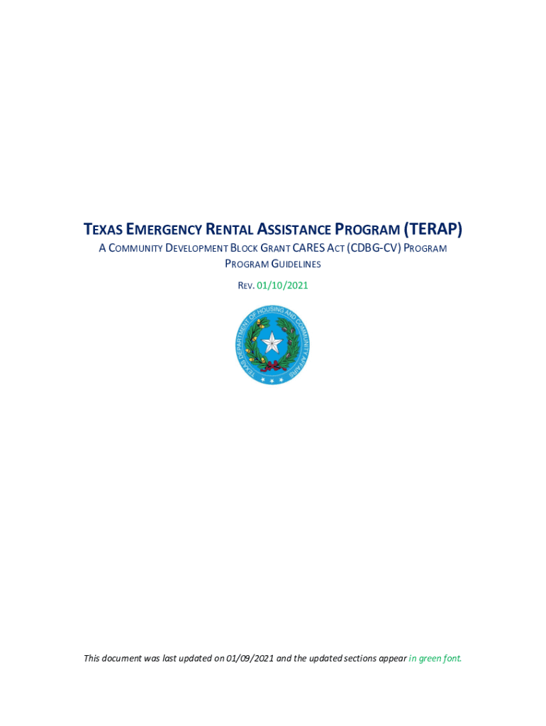Fillable Online TEXAS EMERGENCY RENTAL ASSISTANCE PROGRAM Fax Email