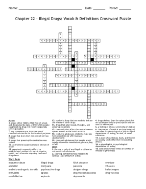 Fillable Online Chapter 22 - Illegal Drugs: Vocab & Definitions