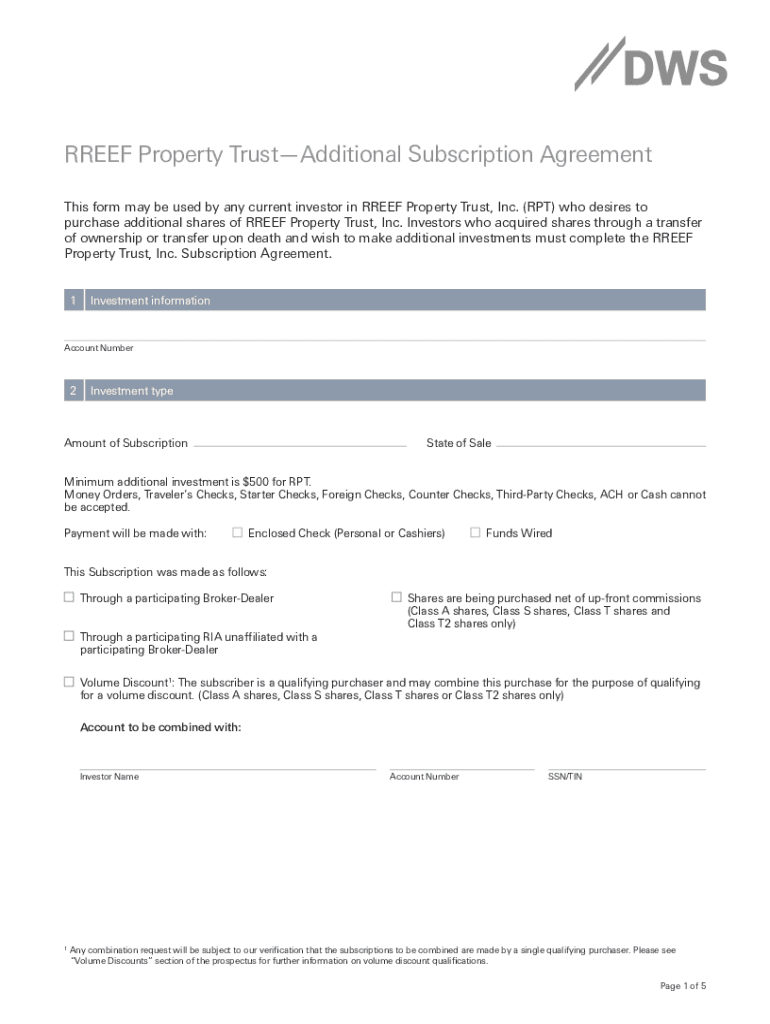 Fillable Online RREEF Property TrustRedemption Request Form Fax Email