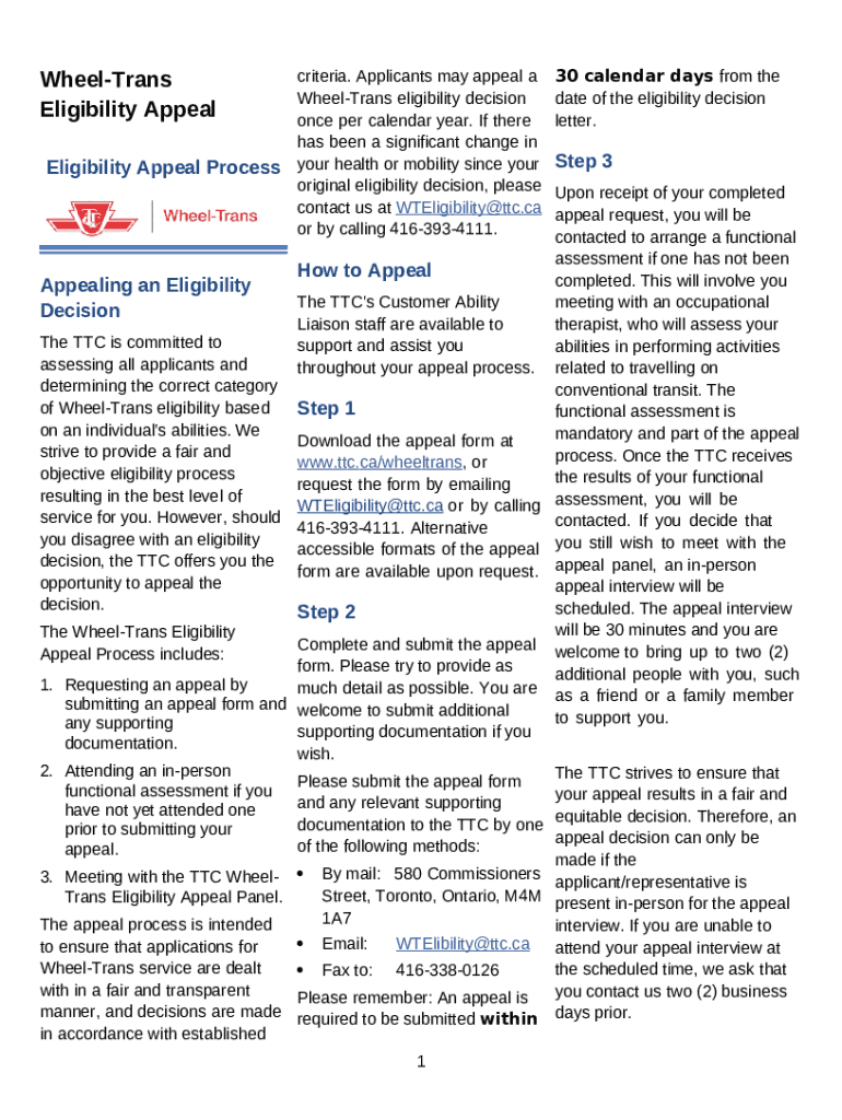 TTC WheelTrans Update on Service Enhancements Doc Template pdfFiller