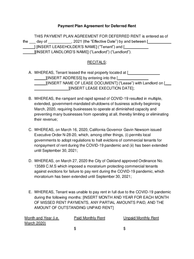 Fillable Online RentDeferralAgreementGrossLease.pdf Fax Email Print