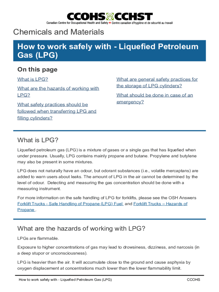 Fillable Online Liquid Petroleum Gas (LPG) SAFETY DATA SHEET Fax