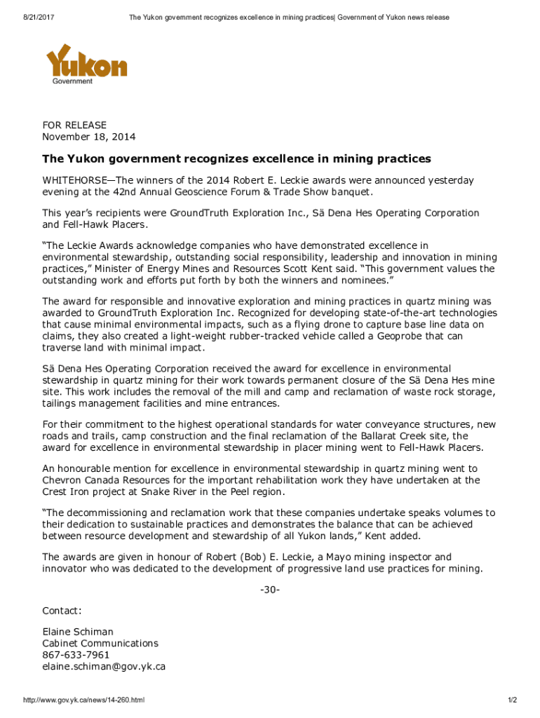 Fillable Online Yukon Corporate Tax Rate Reduction Improves Eagle