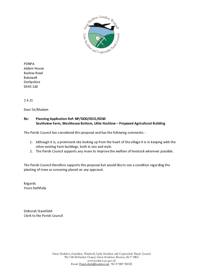 Fillable Online PDNPA Aldern House Baslow Road Bakewell Derbyshire