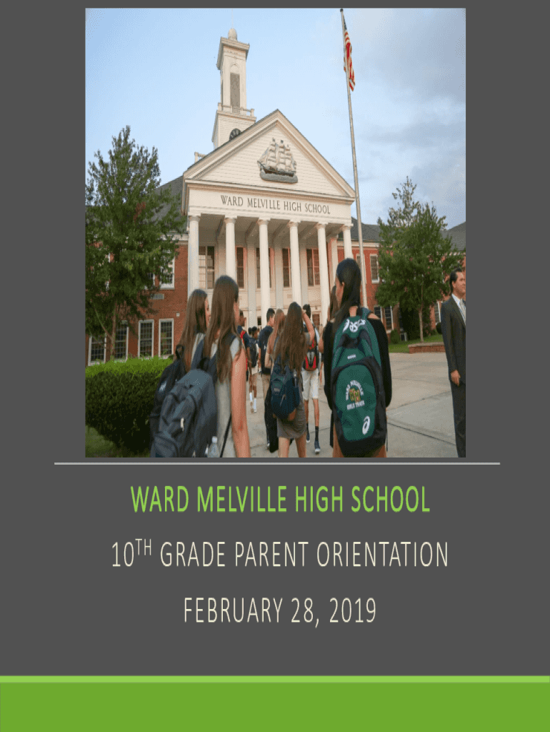 Fillable Online WARD MELVILLE HIGH SCHOOL 10TH GRADE PARENT Fax