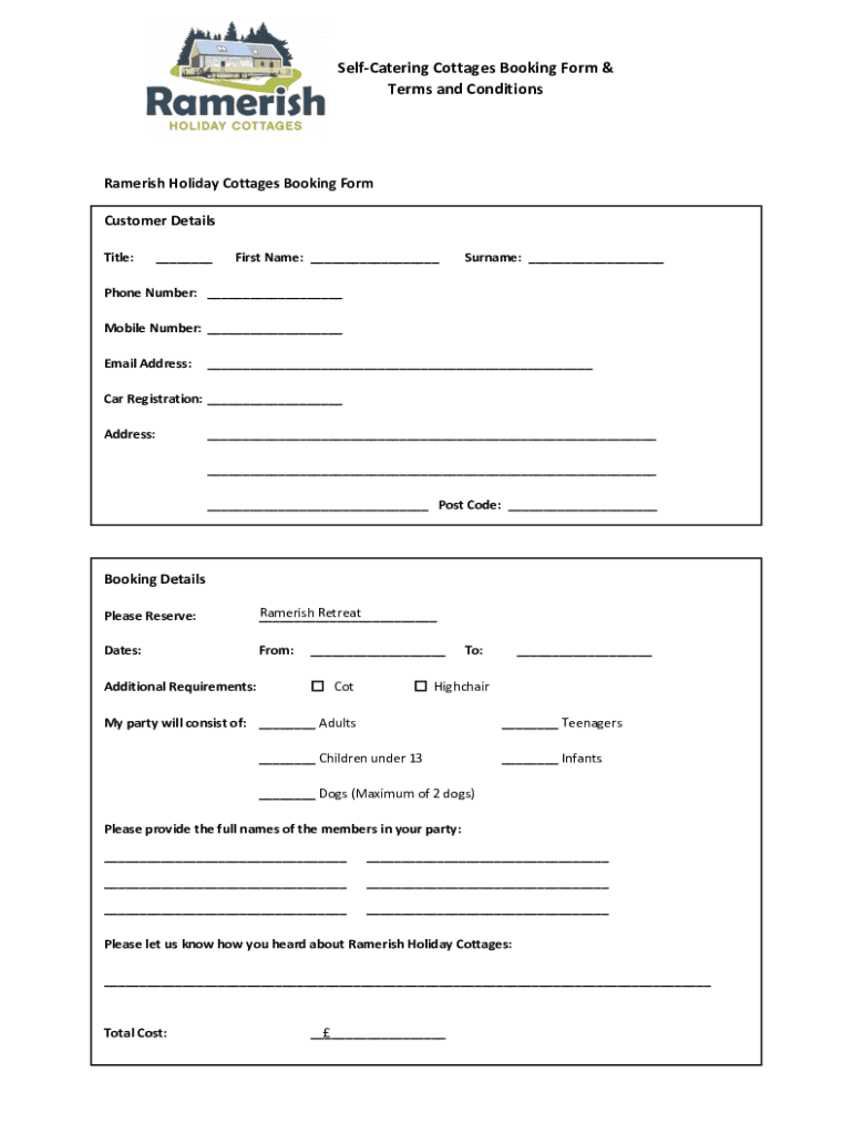 Fillable Online Holiday Booking Form Template 123FormBuilder Fax Email Print pdfFiller
