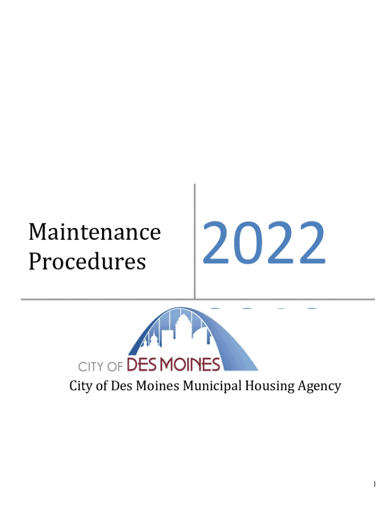 Fillable Online Sample Public Housing Authority Maintenance Plan Fax Email Print pdfFiller