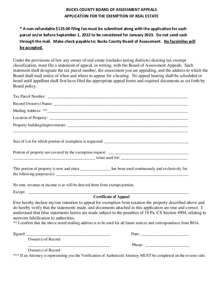 Fillable Online How to Appeal Your Bucks County Property Taxes Fax