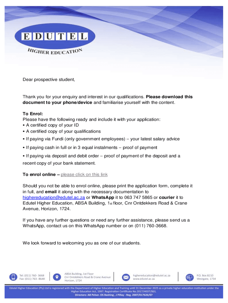 Fillable Online BEdFoundationPhaseTeaching.pdf Edutel Fax Email