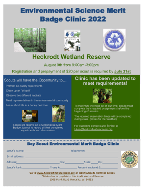 Fillable Online Environmental Science Merit BadgeBoy Scouts of America