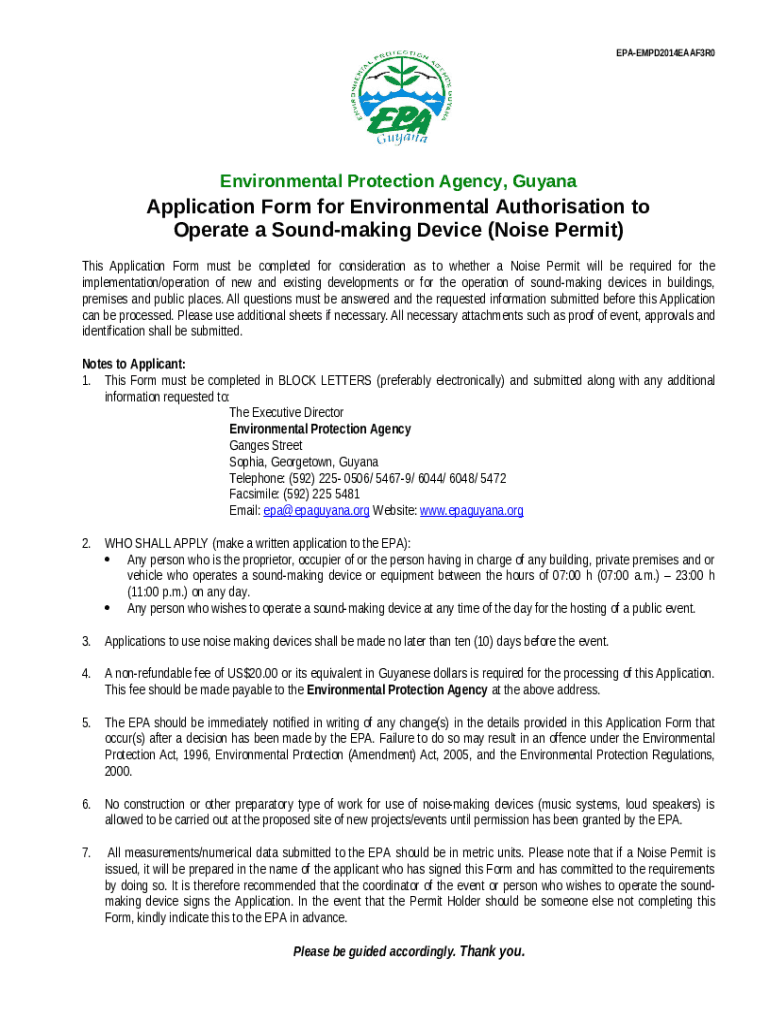 Application For Environmental Authorisation To Doc Template pdfFiller