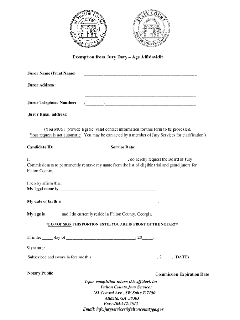 Fillable Online JUROR RESPONSE FORM Fax Email Print pdfFiller