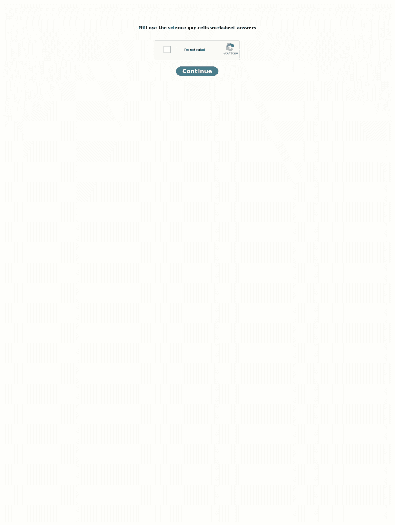 Fillable Online Bill nye the science guy cells worksheet answers Fax Email Print pdfFiller