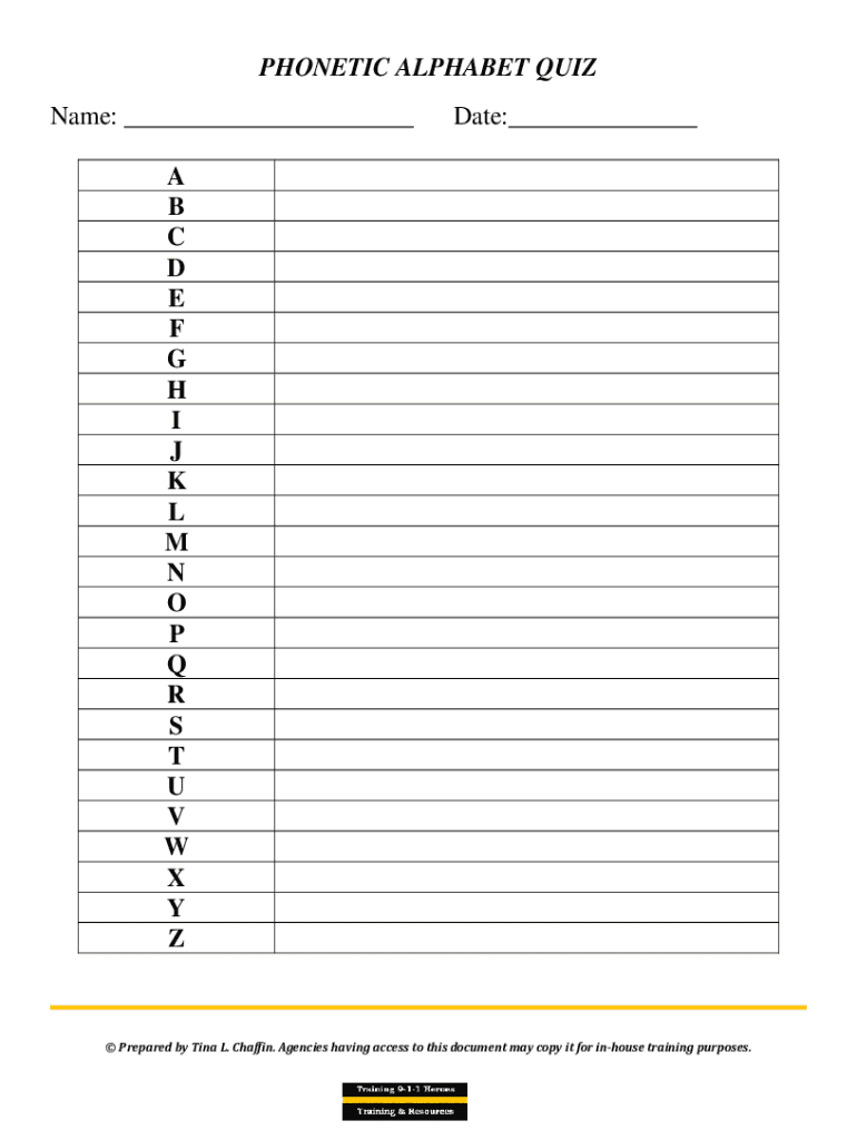 Fillable Online ALPHABET QUIZ Name Date Fax Email Print