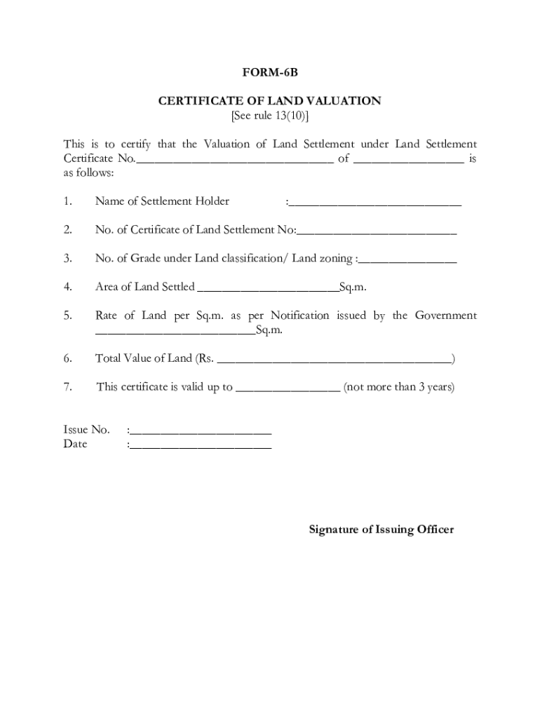 Fillable Online Forms land revenue and settlement department Fax