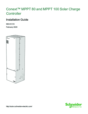 Fillable Online Conext MPPT 80 and MPPT 100 Solar Charge Controller Fax