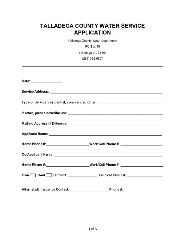 Fillable Online Home Departments Water Department New Customers Fax Email Print pdfFiller