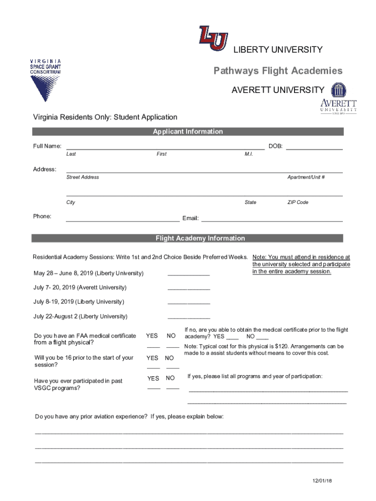 Fillable Online vsgc odu Pathways Flight Academies for Virginia High