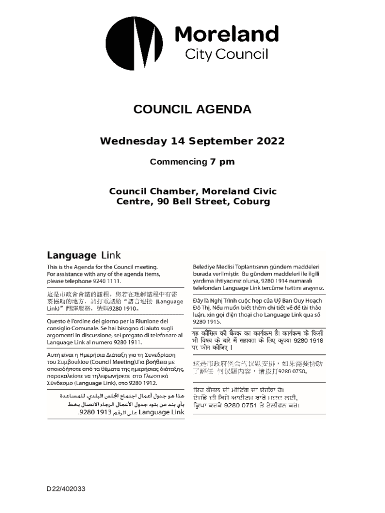 Moreland City Council Civic Centre Doc Template pdfFiller