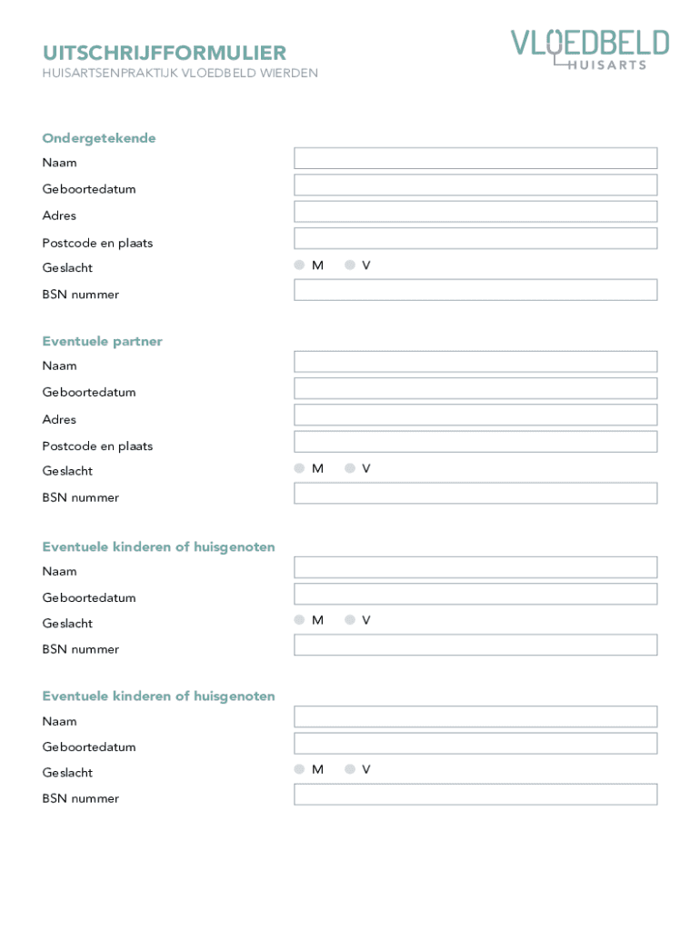 Invulbaar Online Bewijs van inschrijving Faxnummer Email Afdrukken