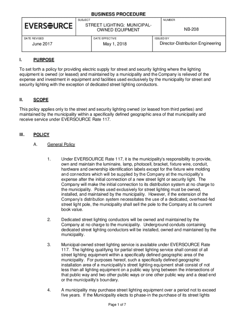Fillable Online Bureau of Street Lighting Design Standards and