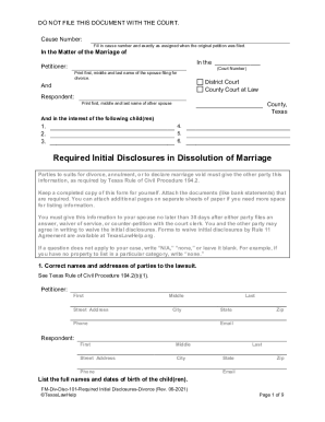 Fillable Online Texas Divorce Form Guide - TxDivorce.org Fax Email