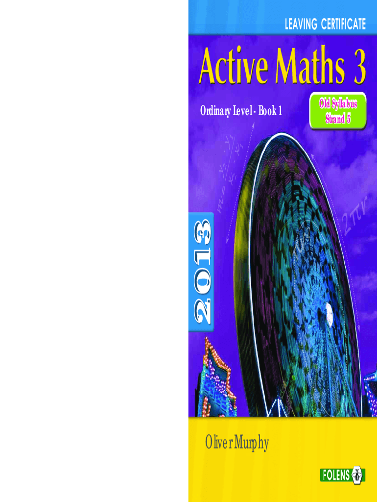 Fillable Online Active Maths 3 Leaving Certificate Maths Ordinary