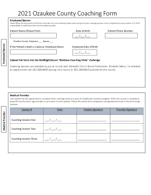 Fillable Online Employee Coaching Form Template Fax Email Print - pdfFiller
