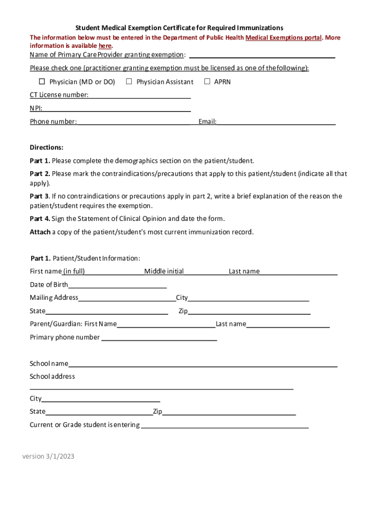 Fillable Online Medical exemption certificate pregnancy Fax Email Print