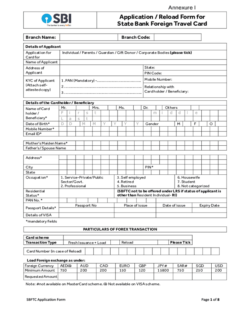 Fillable Online Indus MultiCurrency Card Application Form Fax Email