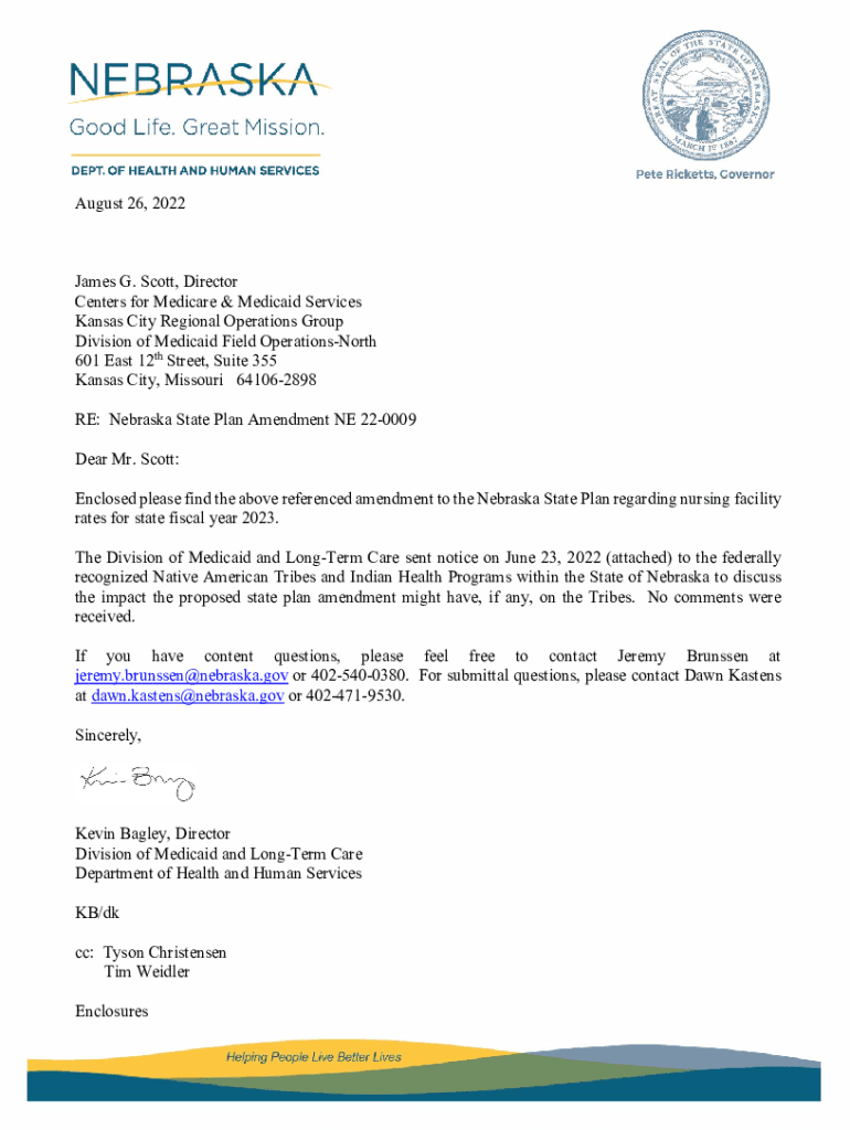 Fillable Online dhhs ne Missouri State Plan Amendment (SPA) 220012 Fax