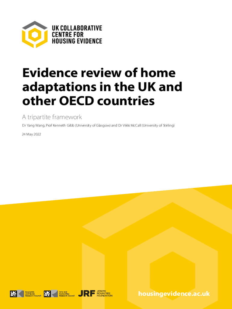 Fillable Online Evidence review of home adaptations in the UK and other