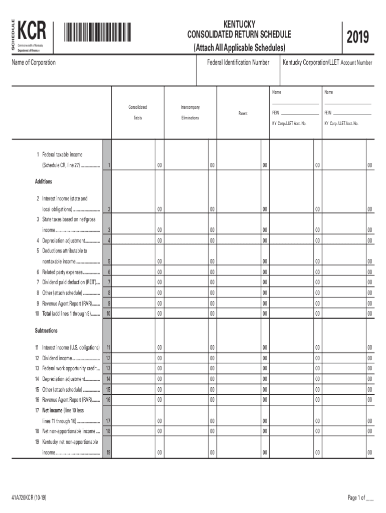 Fillable Online revenue ky KENTUCKY CORPORATION TAX AND LLET