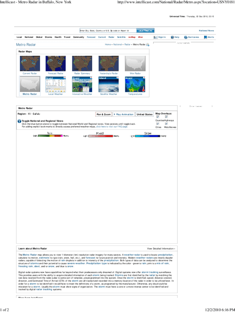 Fillable Online Buffalo, NY 10Day Weather Forecast Fax Email Print