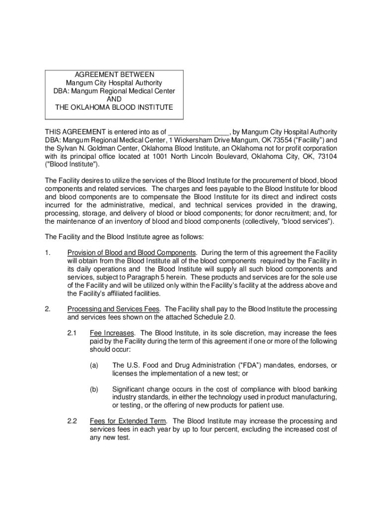 Fillable Online Mangum Regional Medical Center AND THE OKLAHOMA Fax