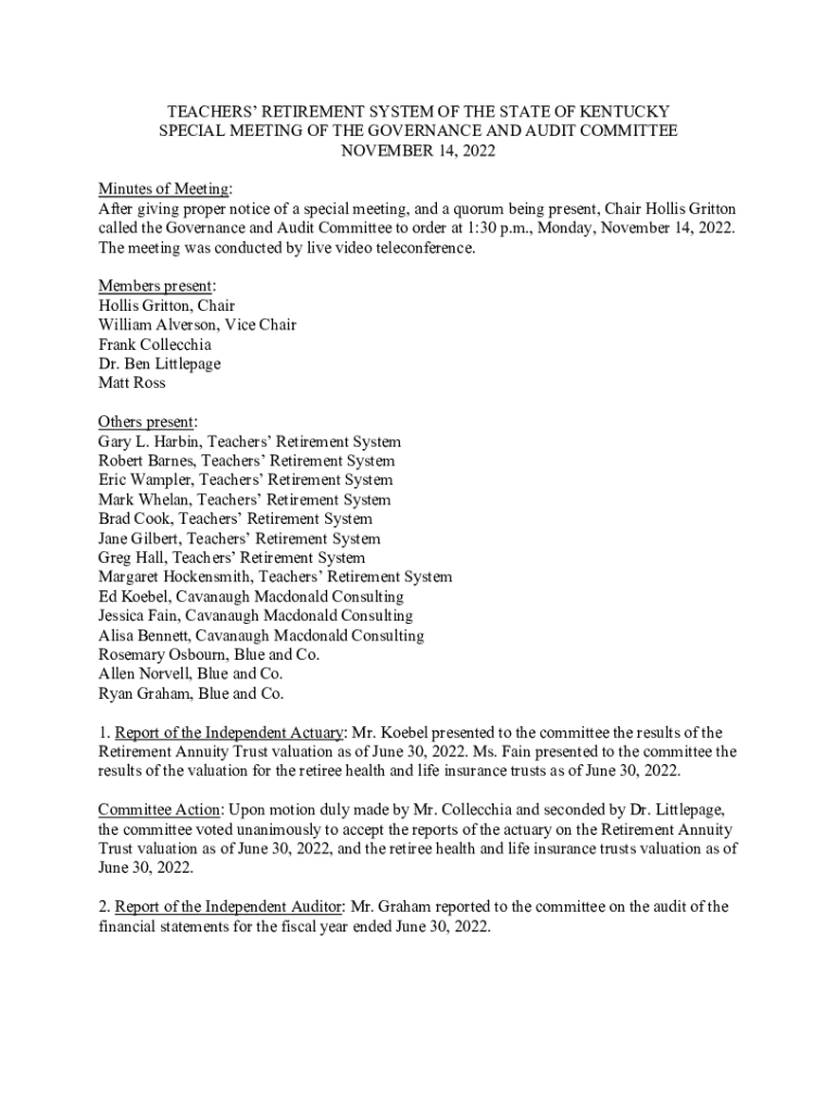 Fillable Online Internal Audit Teachers Retirement Association (TRA