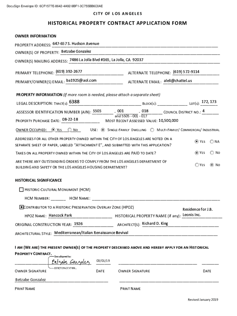 Fillable Online part 1 mills Act Application Fax Email Print pdfFiller