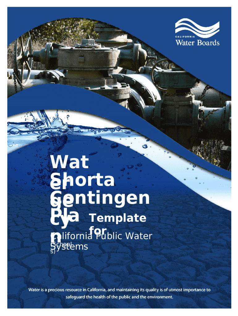 Water Shortage Contingency Plan Template Input Doc Template pdfFiller