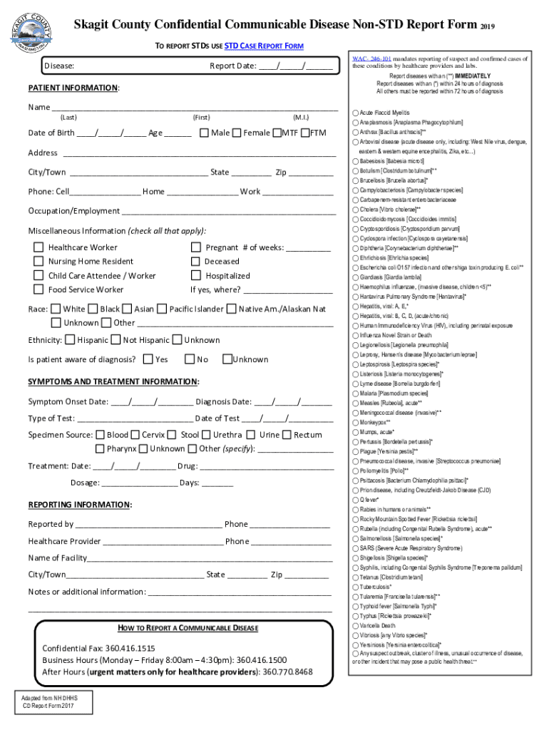 Fillable Online Infectious disease case report forms Fax Email Print