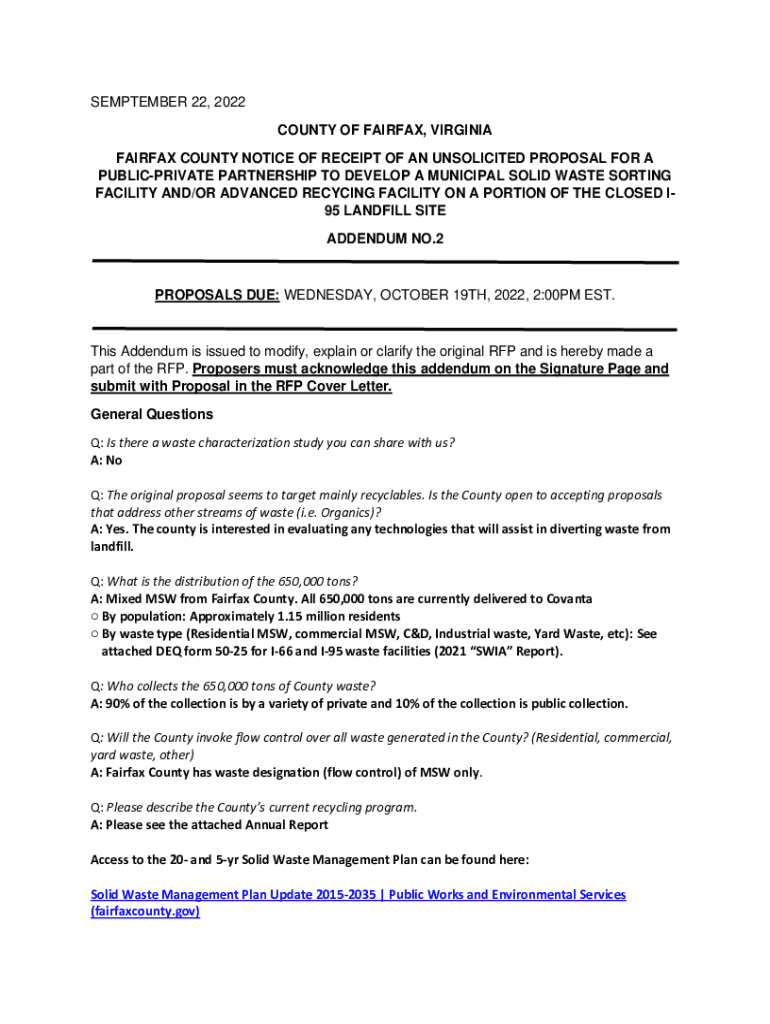 Fillable Online Proposal for a Solid Waste Disposal Feasibility Study Fax Email Print pdfFiller
